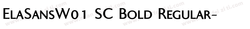 ElaSansW01 SC Bold Regular字体转换